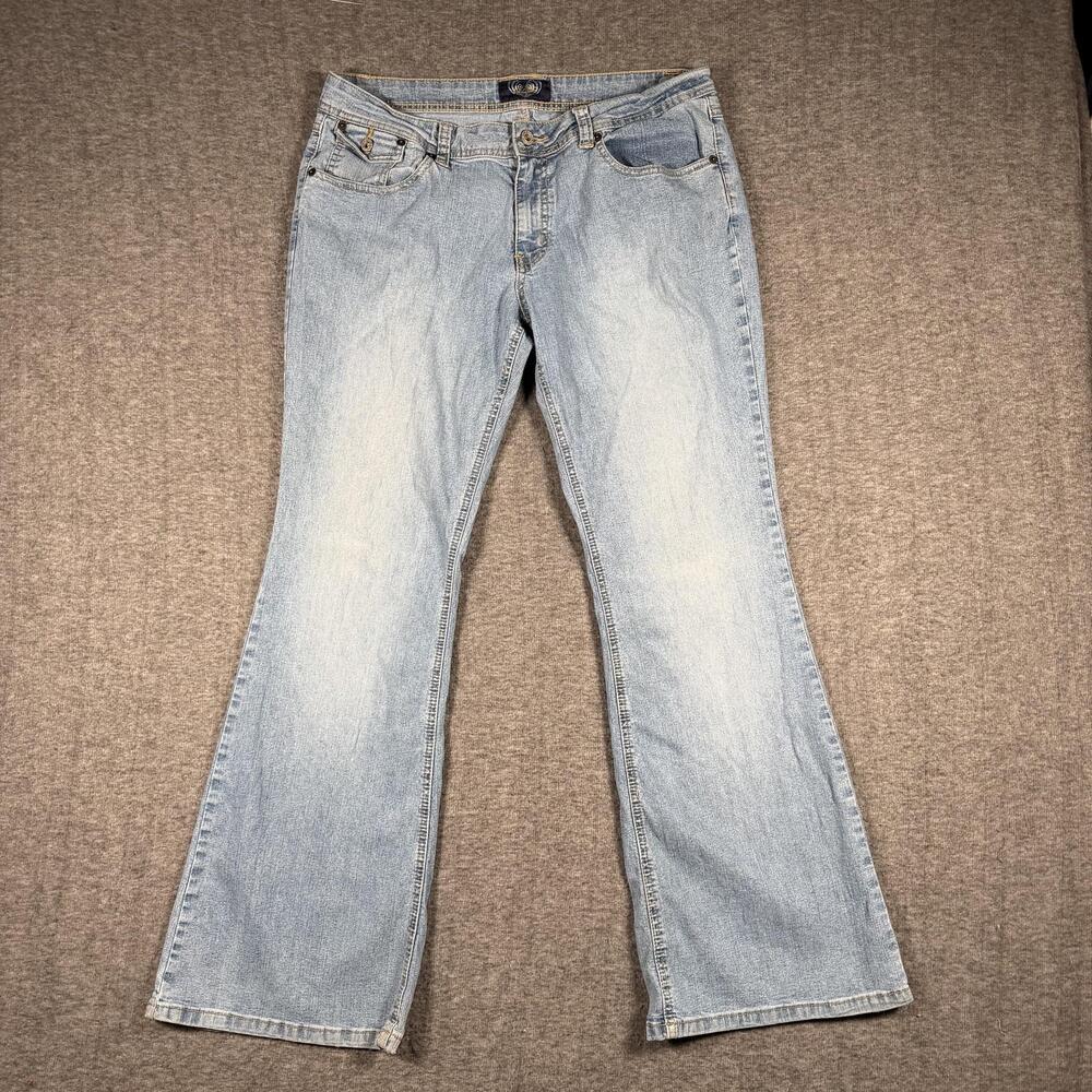 Angels Womens Size 17 Bootcut Jeans Butterfly Embroidered Sequins Y2K BOHO